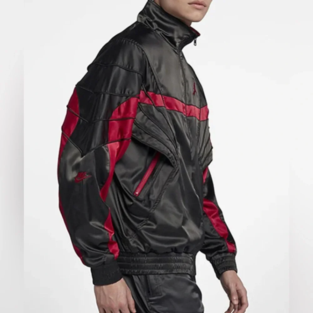 Jordan Black and Red Men's Track Jacket
